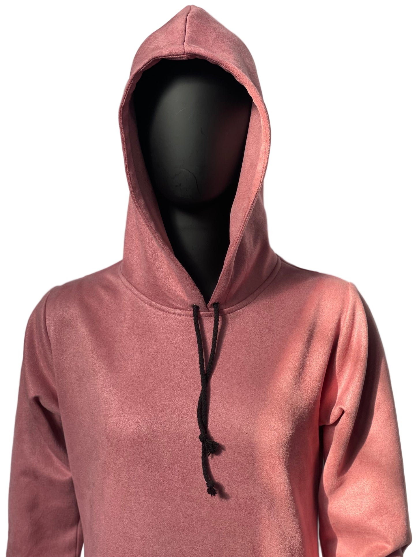 Pink Suede Sweat Dress