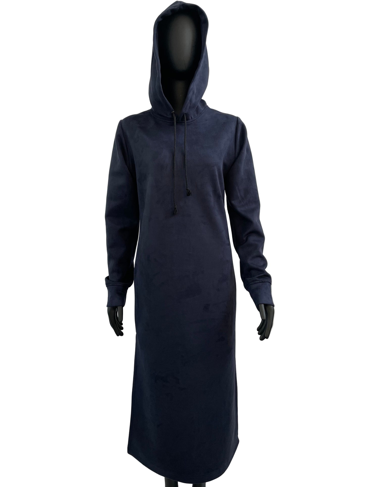 Navy Suede Sweat Dress