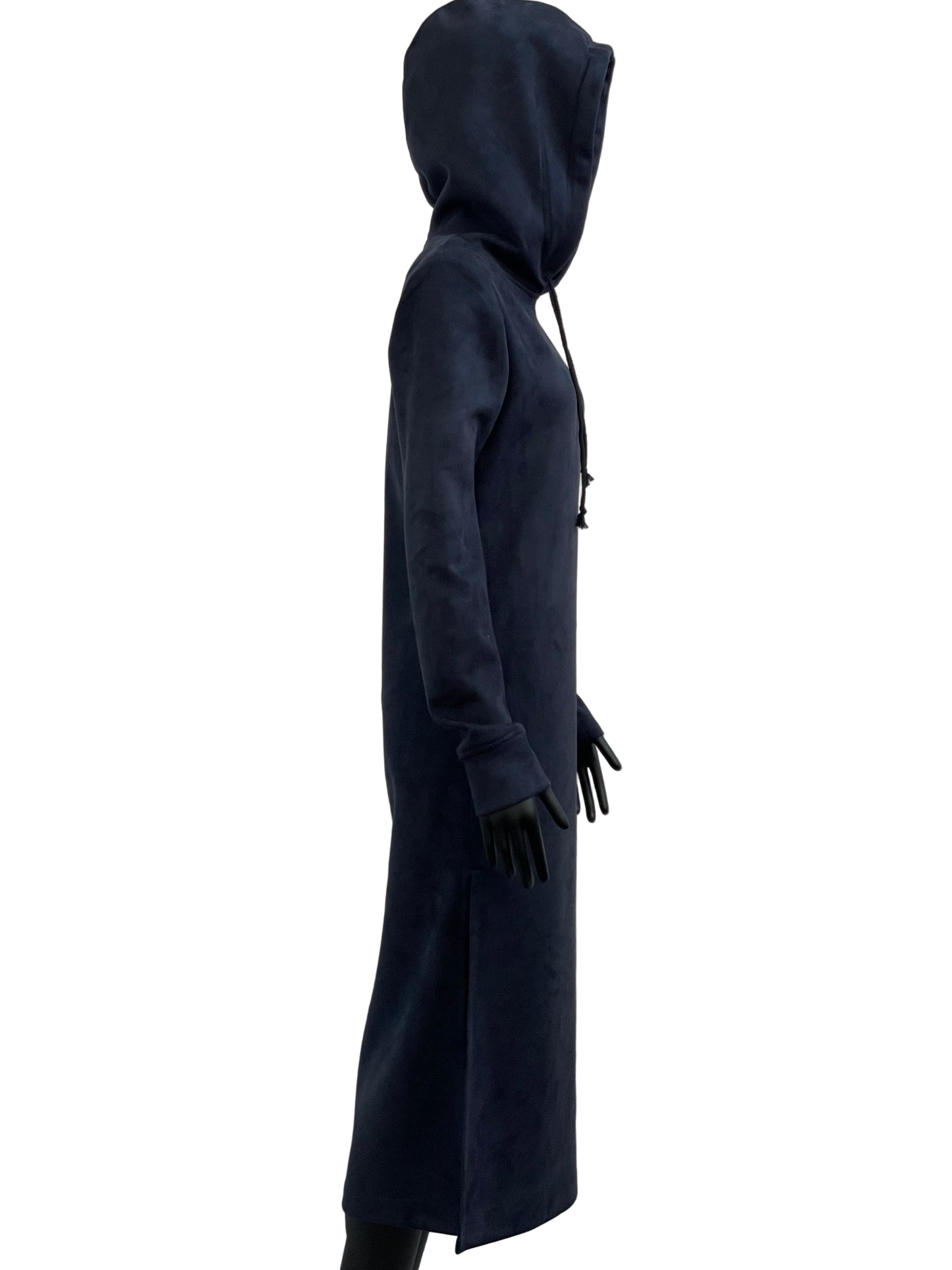 Navy Suede Sweat Dress