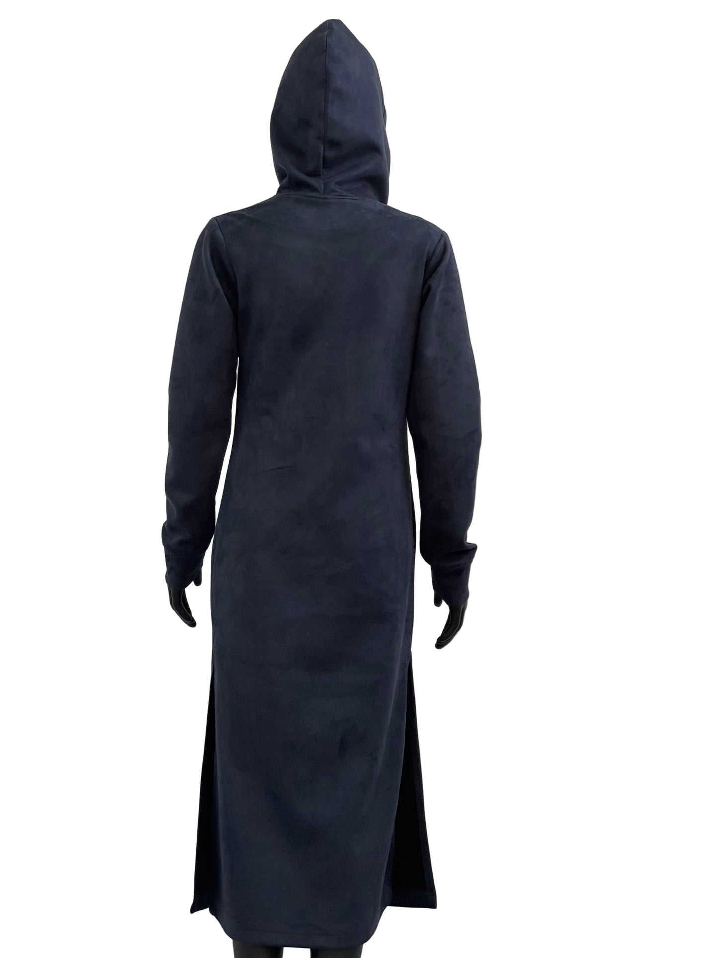 Navy Suede Sweat Dress