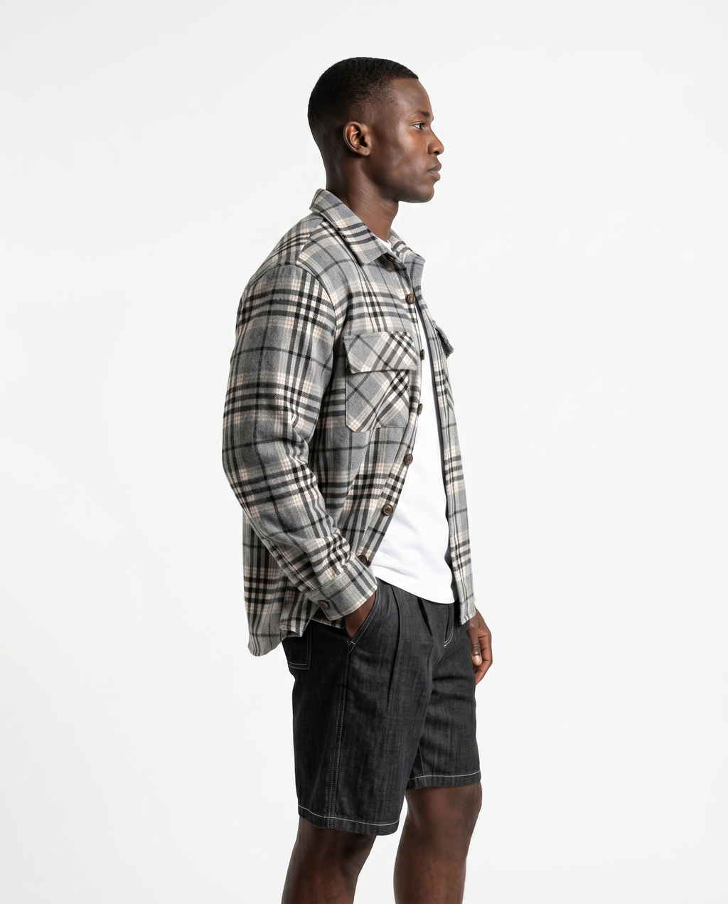 Flannel Check Overshirt