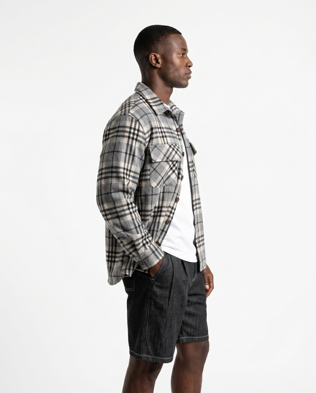 Flannel Check Overshirt