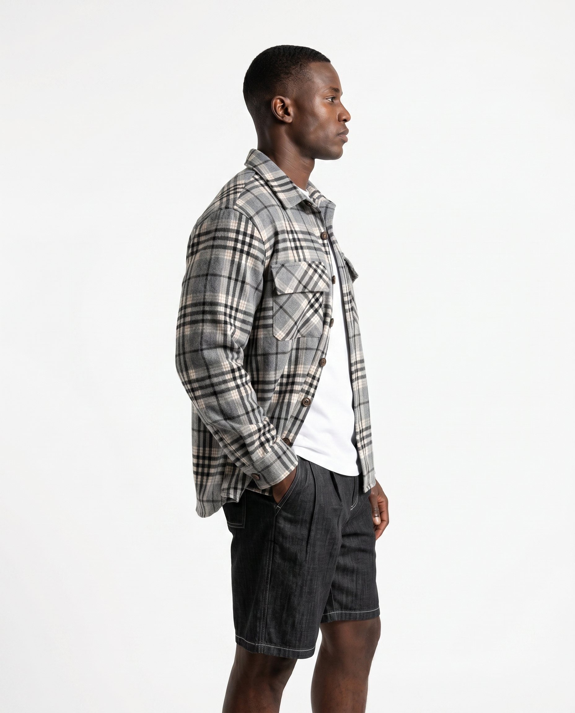 Flannel Check Overshirt