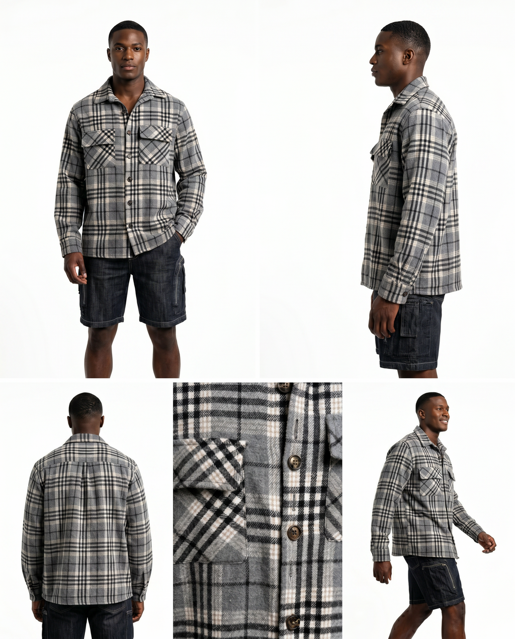 Flannel Check Overshirt