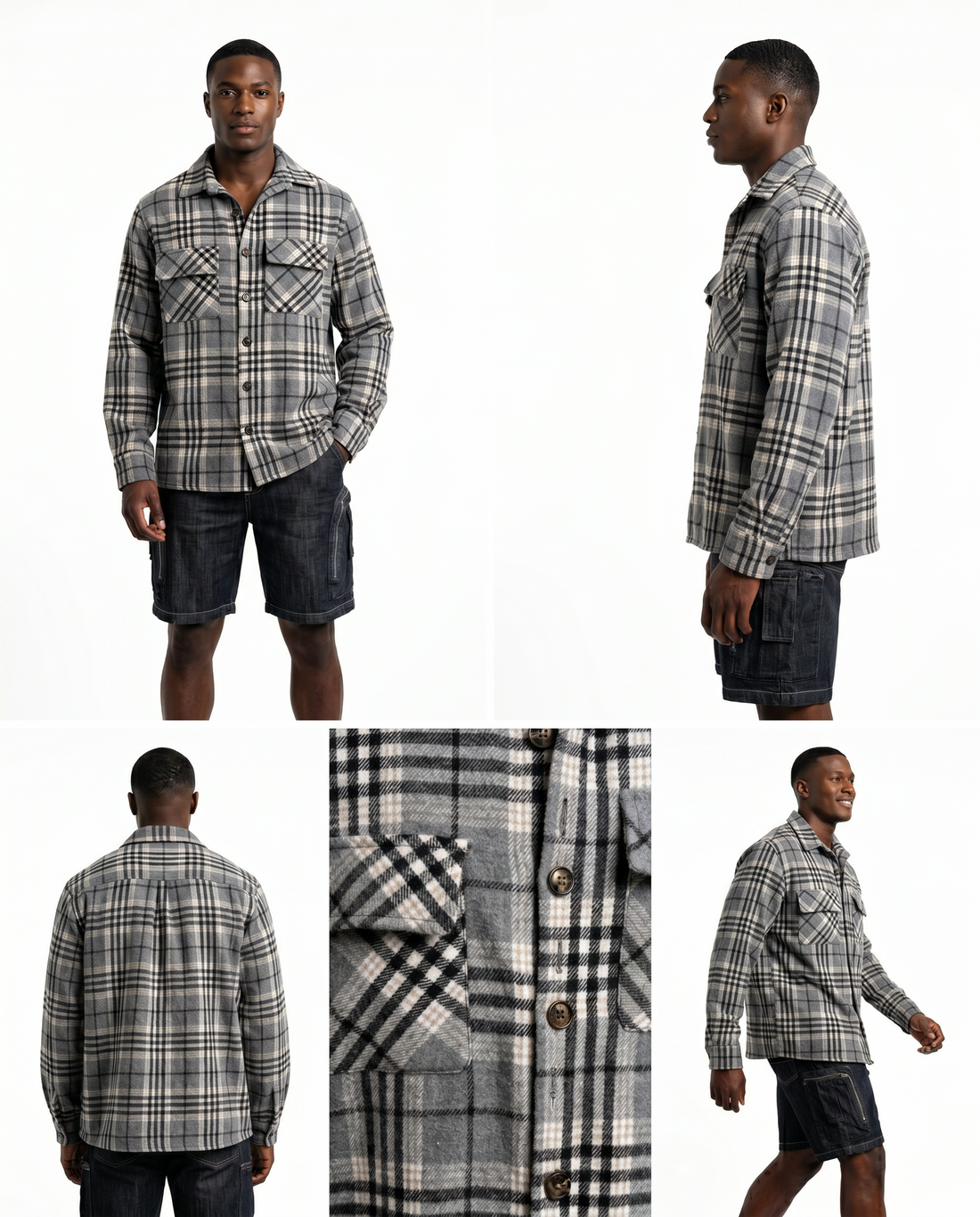 Flannel Check Overshirt