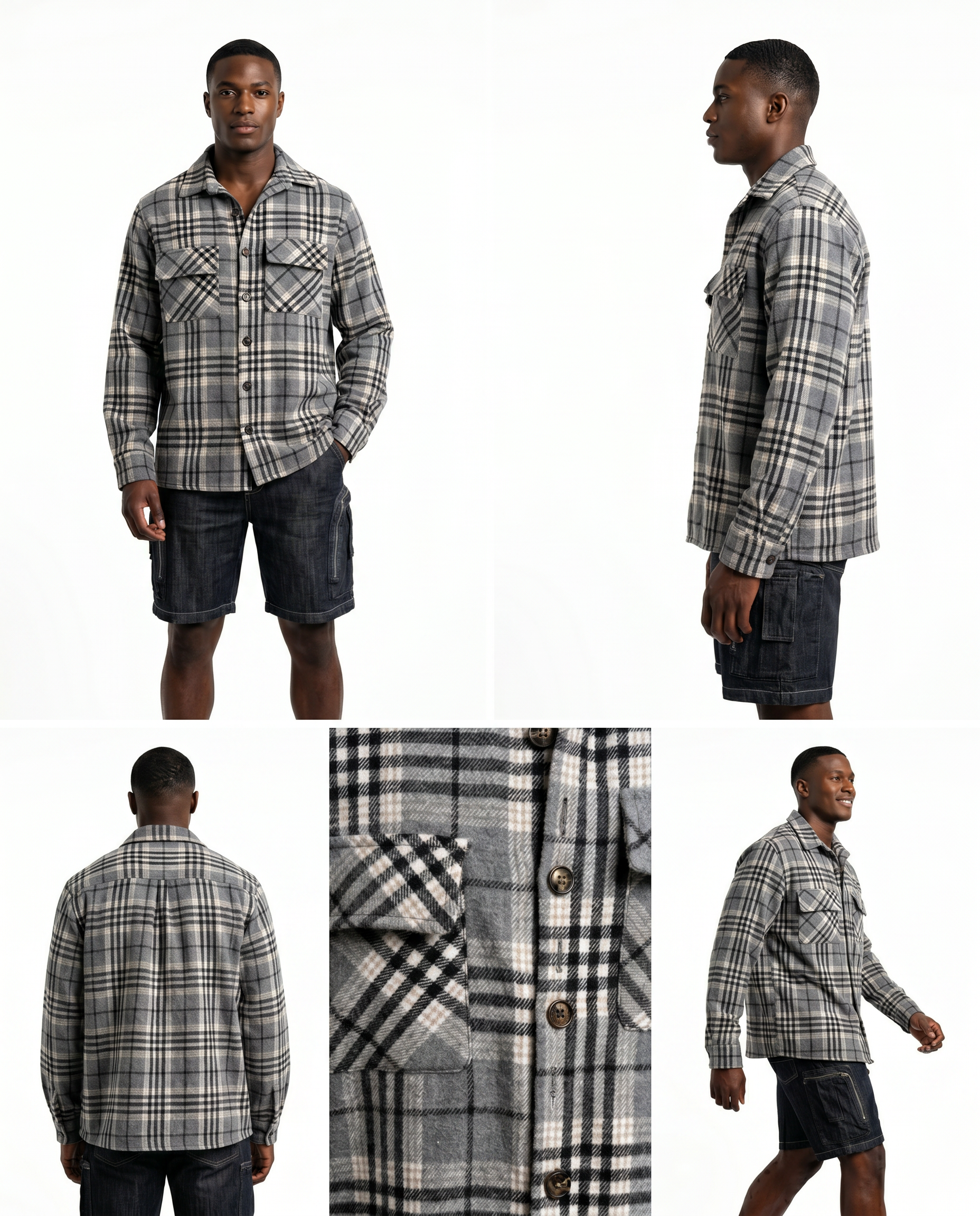 Flannel Check Overshirt