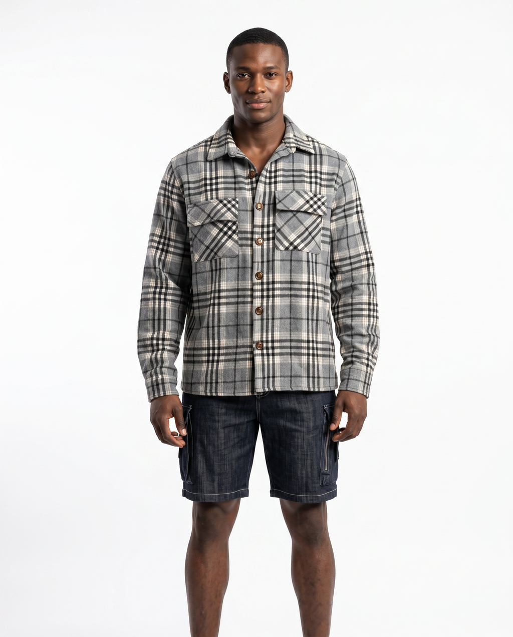 Flannel Check Overshirt