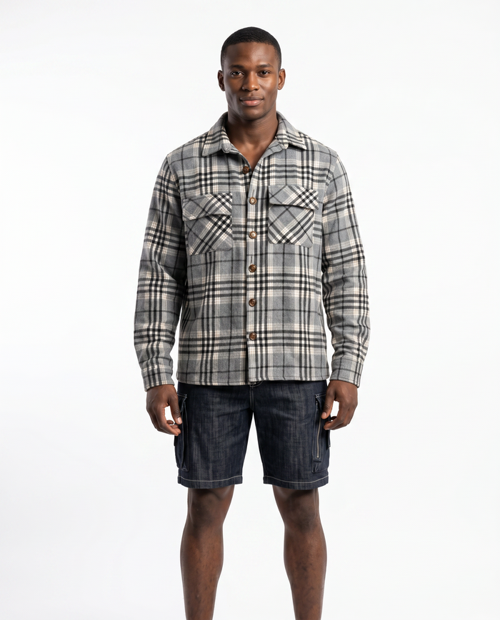 Flannel Check Overshirt