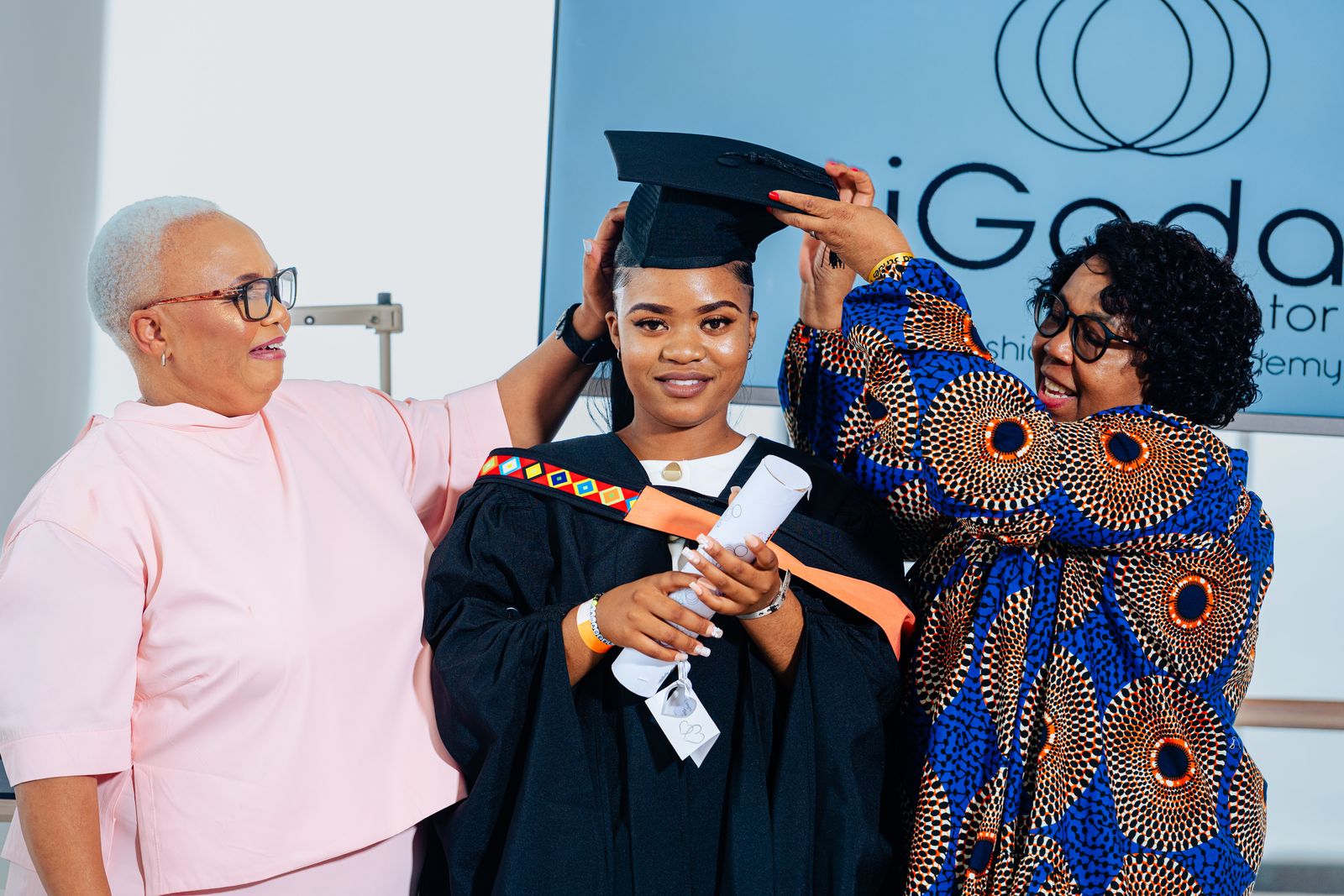 An iGoda graduate at the ceremony